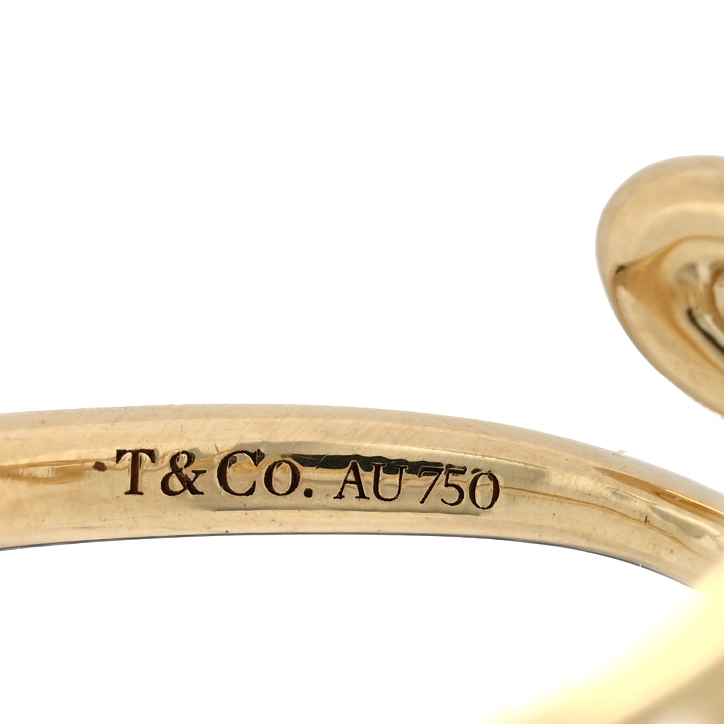 18K Yellow Gold Paloma's Graffiti Love Ring 50 5.25