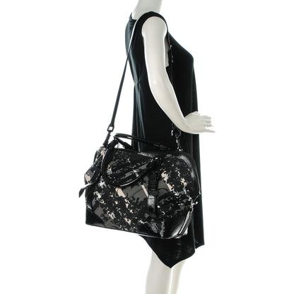 Burberry Nylon Beat Check Floral Large Florence Tote Black 2 of 9