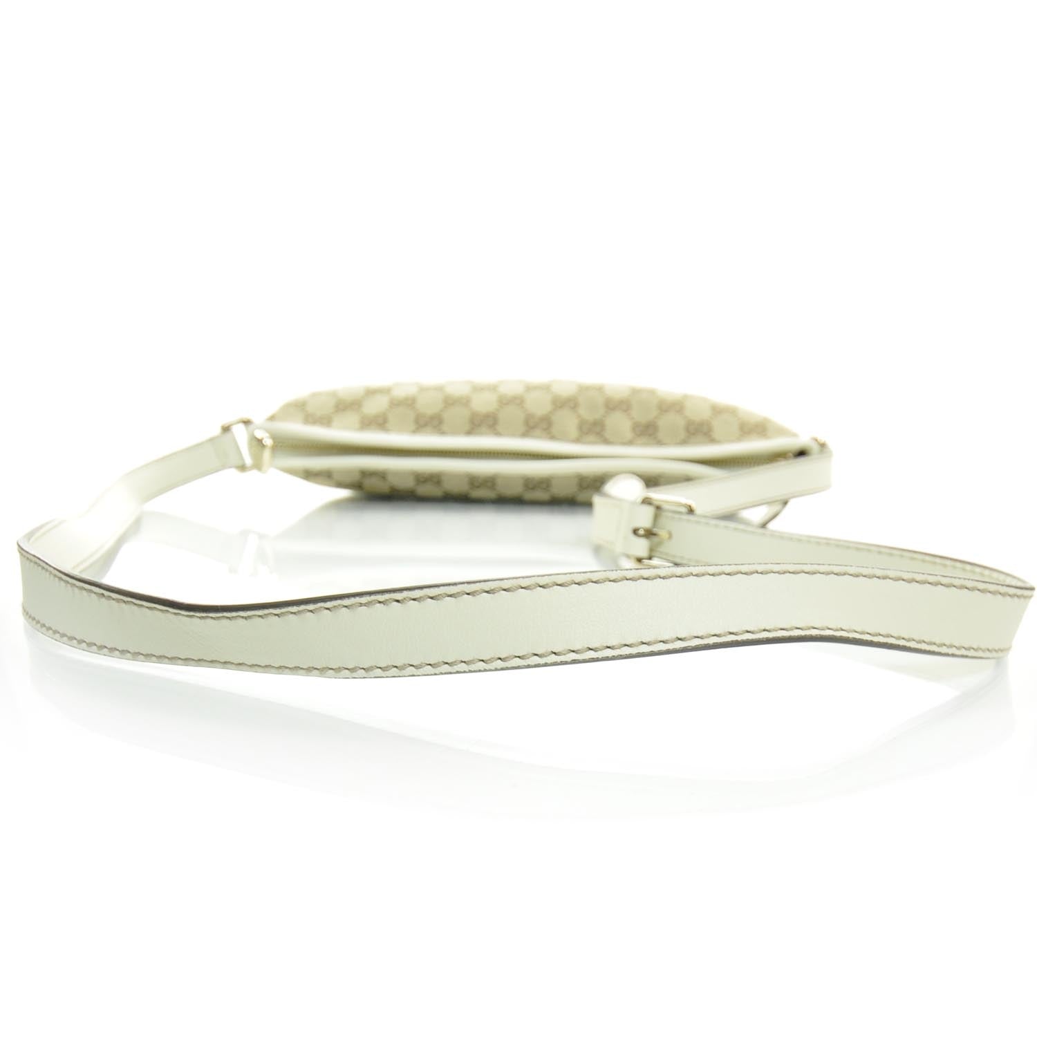 Gucci Monogram Medium New Britt Half Moon Hobo White 5 of 7