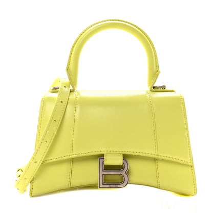 Balenciaga Shiny Box Calfskin Hourglass Top Handle Bag XS Lime 1 of 10