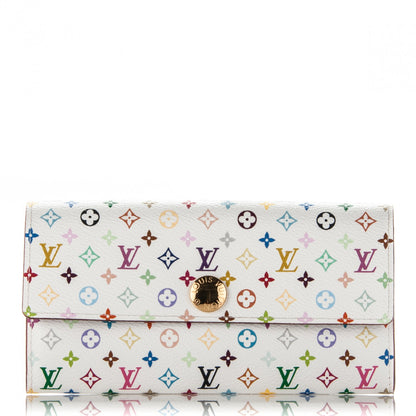 Louis Vuitton Monogram Multicolor Sarah Wallet White Eglantine 1 of 8