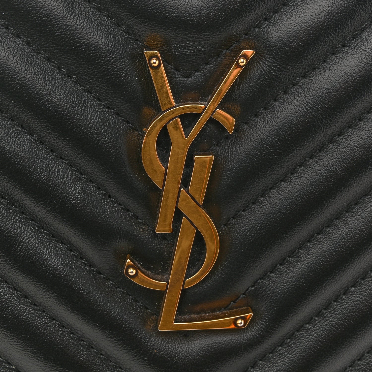 Saint Laurent Calfskin Matelasse Monogram Lou Camera Bag Black 11 of 12