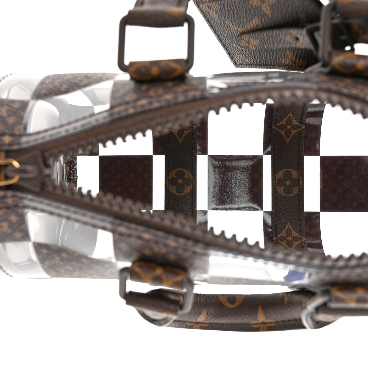 PVC Monogram Chess Keepall Bandouliere 25