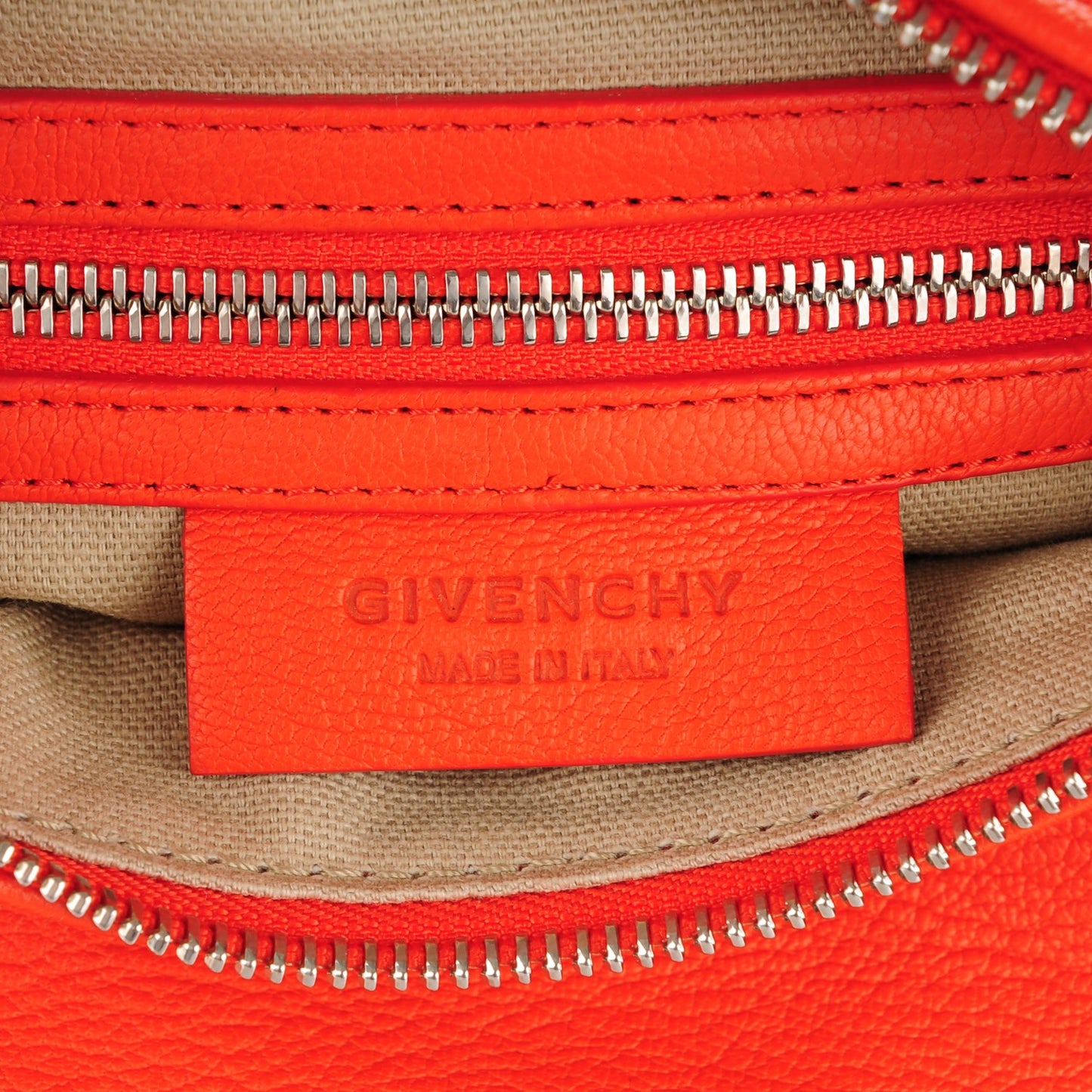 Sugar Goatskin Mini Pandora Orange Fluo