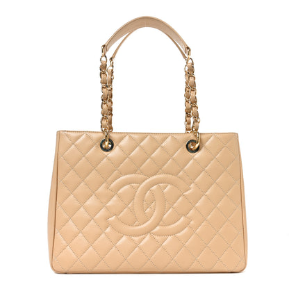Chanel Caviar Quilted Grand Shopping Tote GST Beige Clair 1 of 9