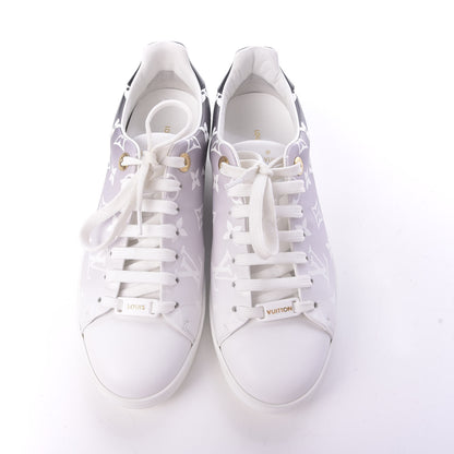 Louis Vuitton Calfskin Monogram Frontrow Sneakers 38 White Black 6 of 10