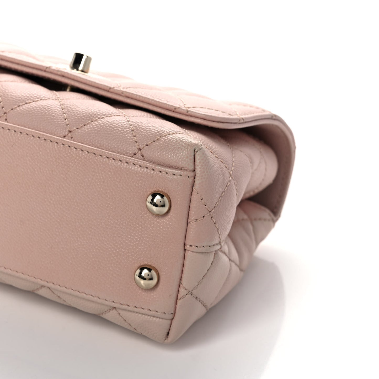 Caviar Quilted Extra Mini Coco Handle Flap Light Pink