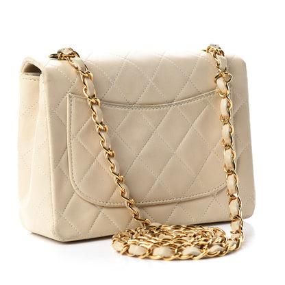 Chanel Lambskin Quilted Mini Square Flap Beige 3 of 15