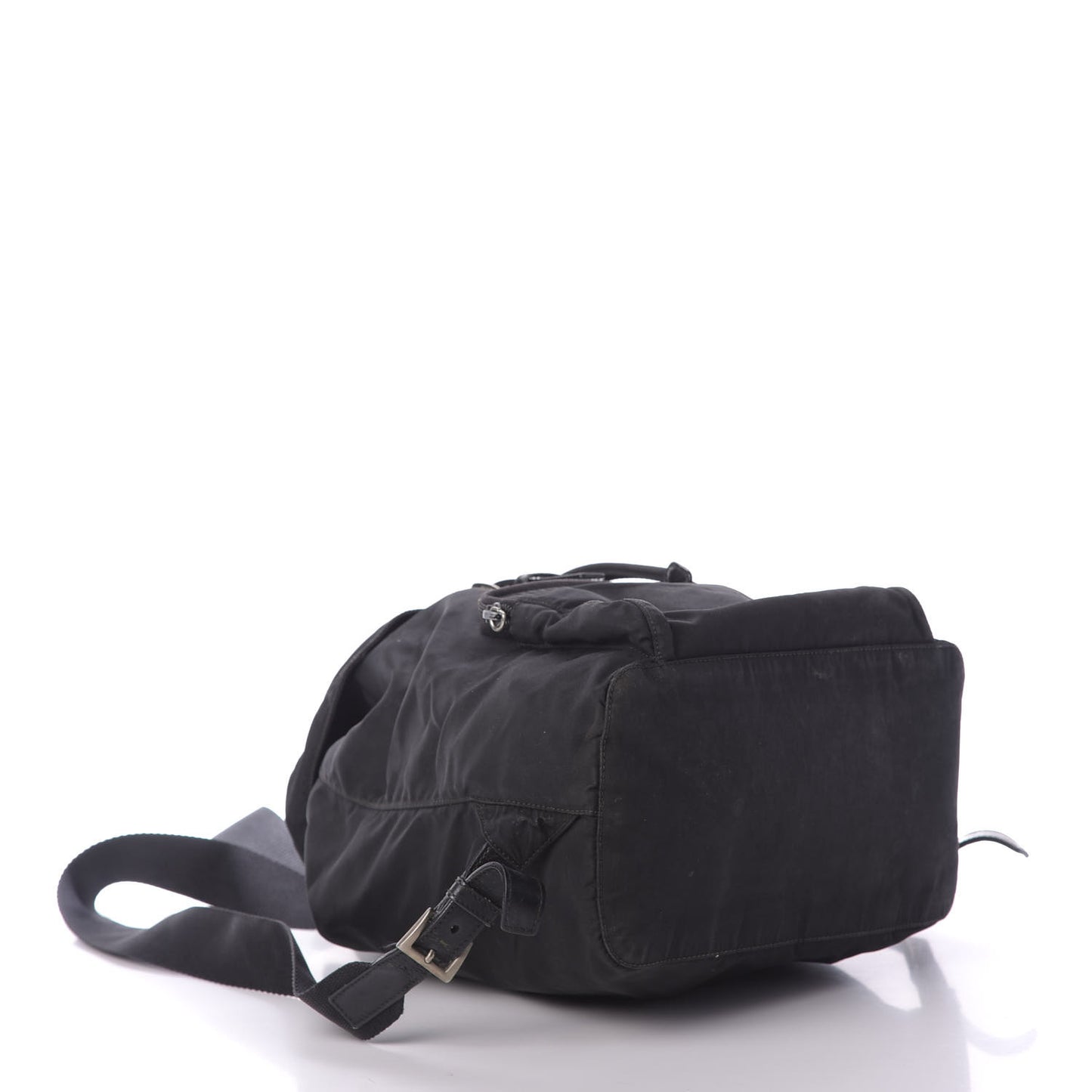 Nylon Vela Medium Cinch Backpack Black
