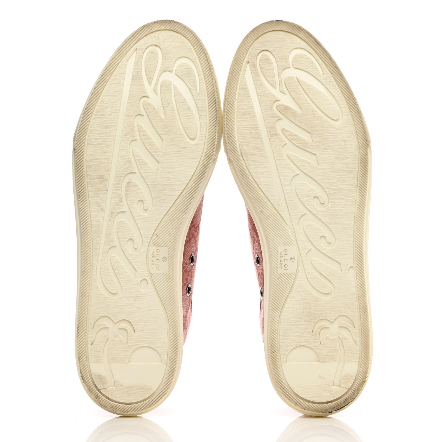 Gucci GG Monogram Calfskin Womens Low Top Sneakers 40 Pink Soft Pink 5 of 16