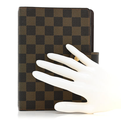 Louis Vuitton Damier Ebene Medium Ring Agenda Cover 2 of 12