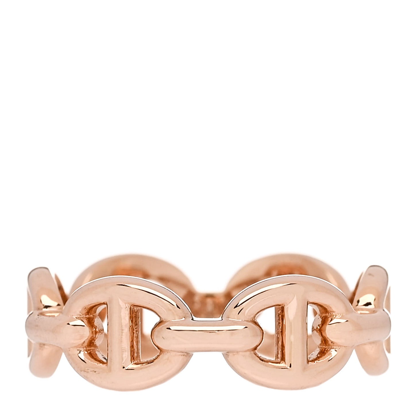 18K Rose Gold PM Chaine d'Ancre Enchainee Ring 48 4.5