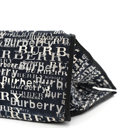 Burberry Canvas Logo Tote Black White 9 of 13