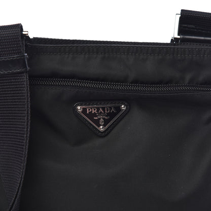 Prada Nylon Small Flat Messenger Bag Black 7 of 11