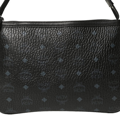 MCM Visetos Liz Shopper Tote Pouch Black 8 of 12