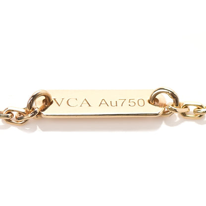 Van Cleef & Arpels 18K Yellow Gold Mother of Pearl Vintage Alhambra Pendant Necklace 6 of 7
