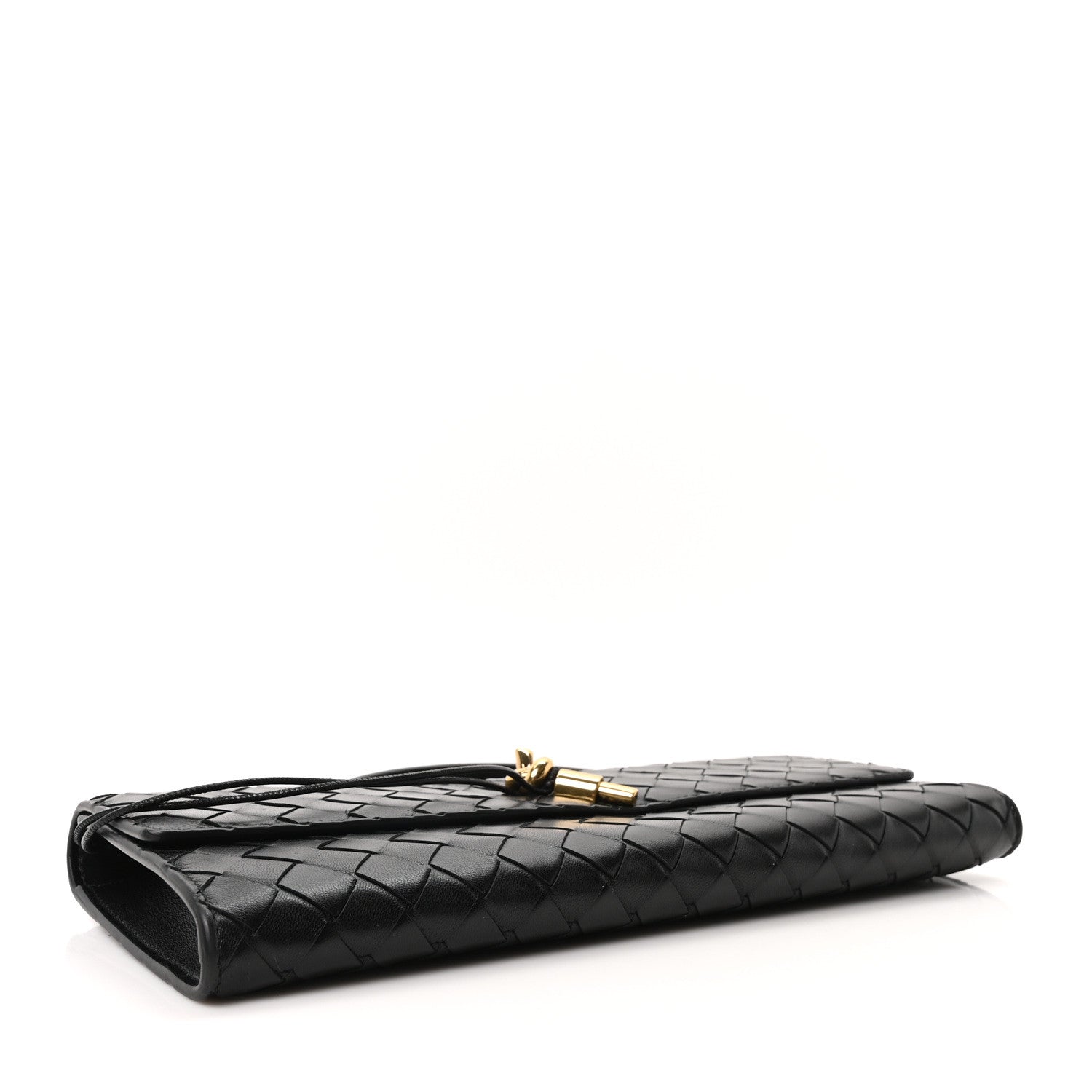 Bottega Veneta Nappa Intrecciato Long Andiamo Top Handle Clutch Black 4 of 9