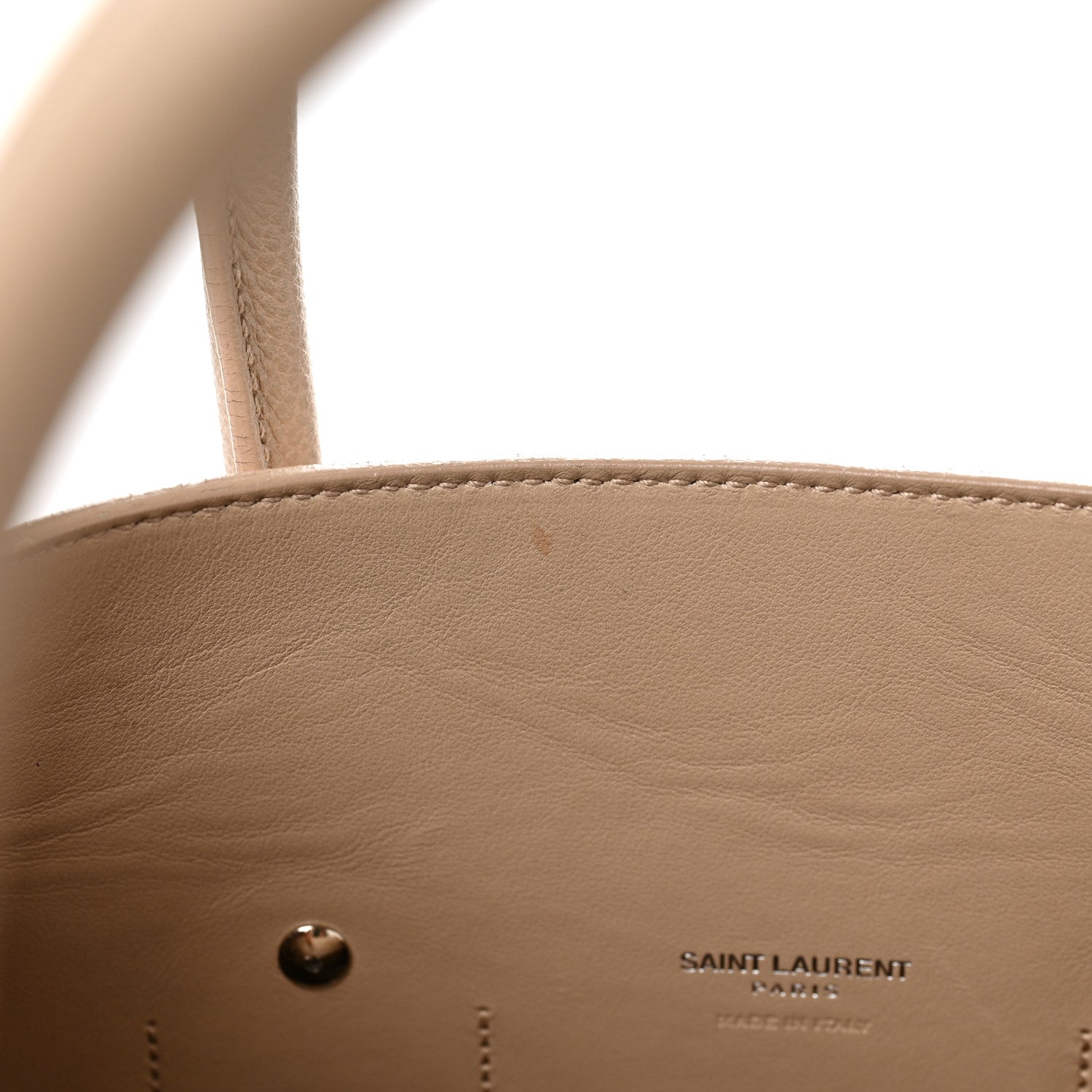 Saint Laurent Grained Calfskin Small Sac De Jour Taupe 9 of 11