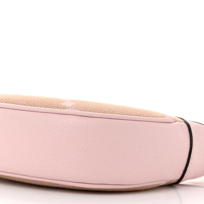 Gucci Monogram Jumbo GG Textured Dollar Calfskin Mini Ophidia Half Moon Hobo Beige Perfect Pink 10 of 12