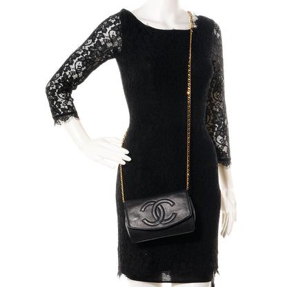 Chanel Caviar Timeless CC Wallet on Chain WOC Black 2 of 8