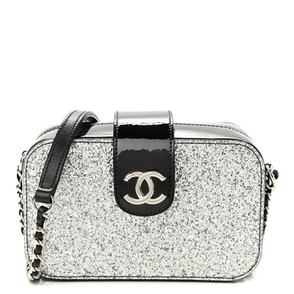 Chanel Glitter Patent Evening On The Moon Camera Case Silver 1 of 9