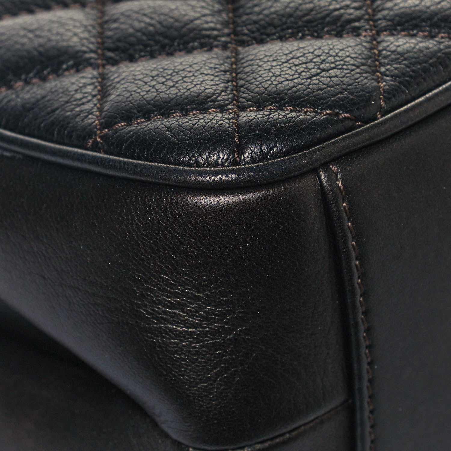 Chanel Metallic Goatskin Quilted Medium Rock In Rome Flap Charcoal 9 of 14