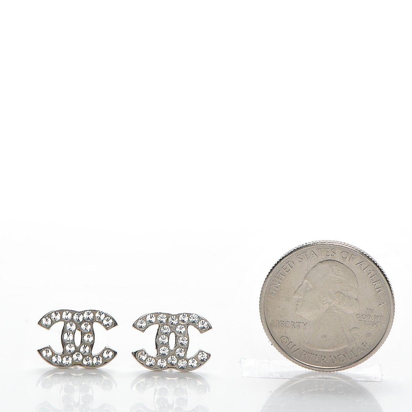 Crystal Timeless CC Earrings Silver