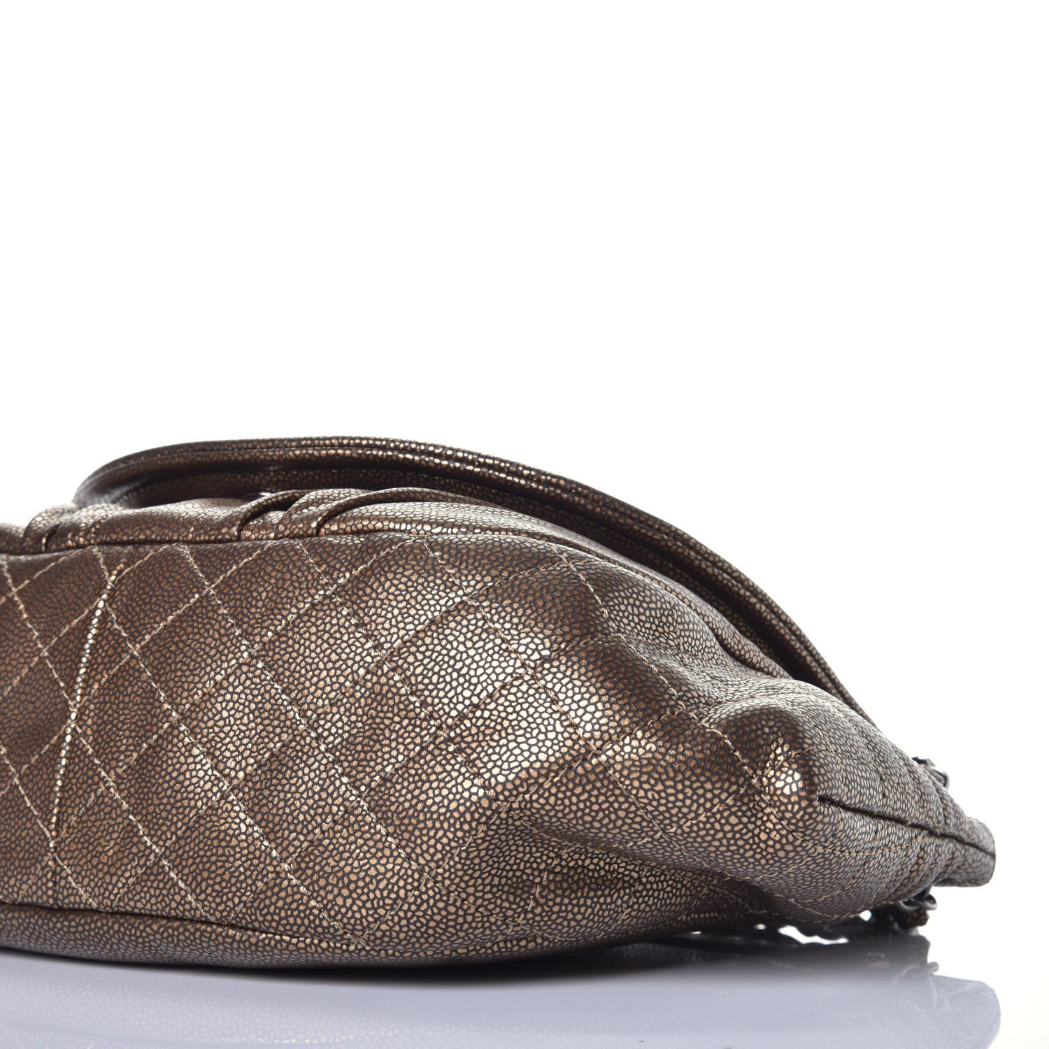 Chanel Metallic Caviar Half Moon Large Flap Bronze 8 of 8