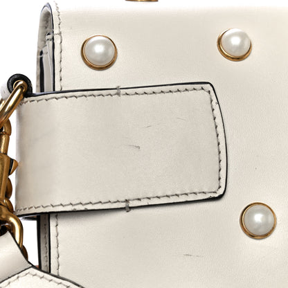Gucci Nappa Pearl Studded Mini Queen Margaret Broadway Shoulder Bag Mystic White 10 of 17