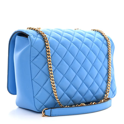 Versace Nappa Quilted Medusa Chain Crossbody Blue 3 of 9