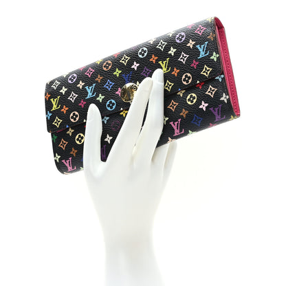 Louis Vuitton Monogram Multicolor Sarah Wallet Black Grenade 2 of 8