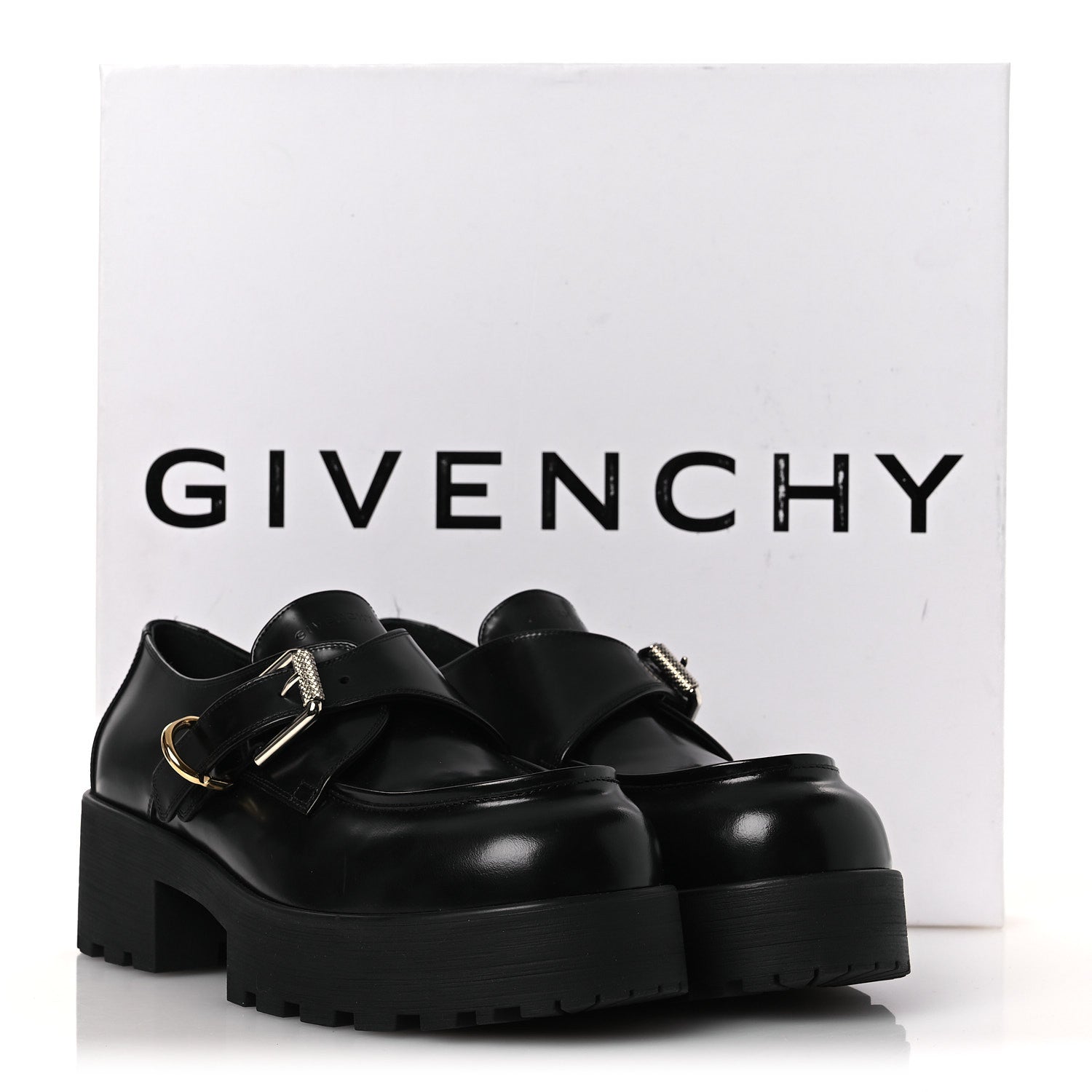 Givenchy Calfskin Voyou Monk Loafers 39  Black 12 of 12