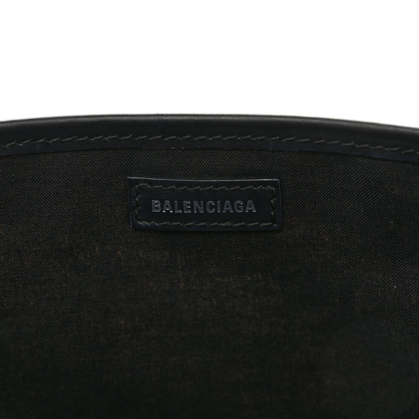 Cotton Canvas Calfskin Navy Cabas S Natural Black