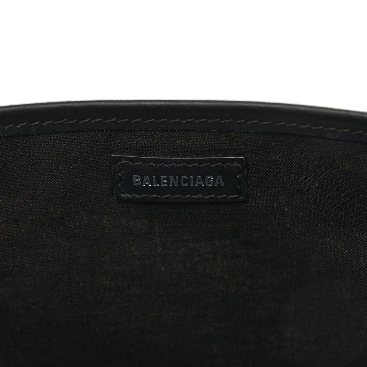 Balenciaga Cotton Canvas Calfskin Navy Cabas S Natural Black 7 of 12
