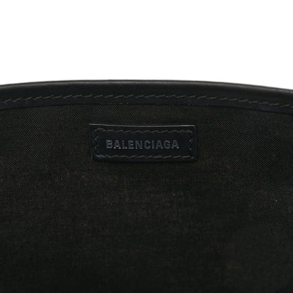 Balenciaga Cotton Canvas Calfskin Navy Cabas S Natural Black 7 of 12