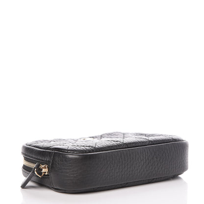 Chanel Grained Calfskin Quilted Small Curvy Pouch Cosmetic Case Black 4 of 7