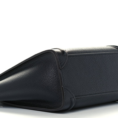 Celine Drummed Calfskin Nano Luggage Black 9 of 10