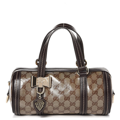 Gucci Crystal Monogram Duchessa Small Boston Bag Brown 1 of 8