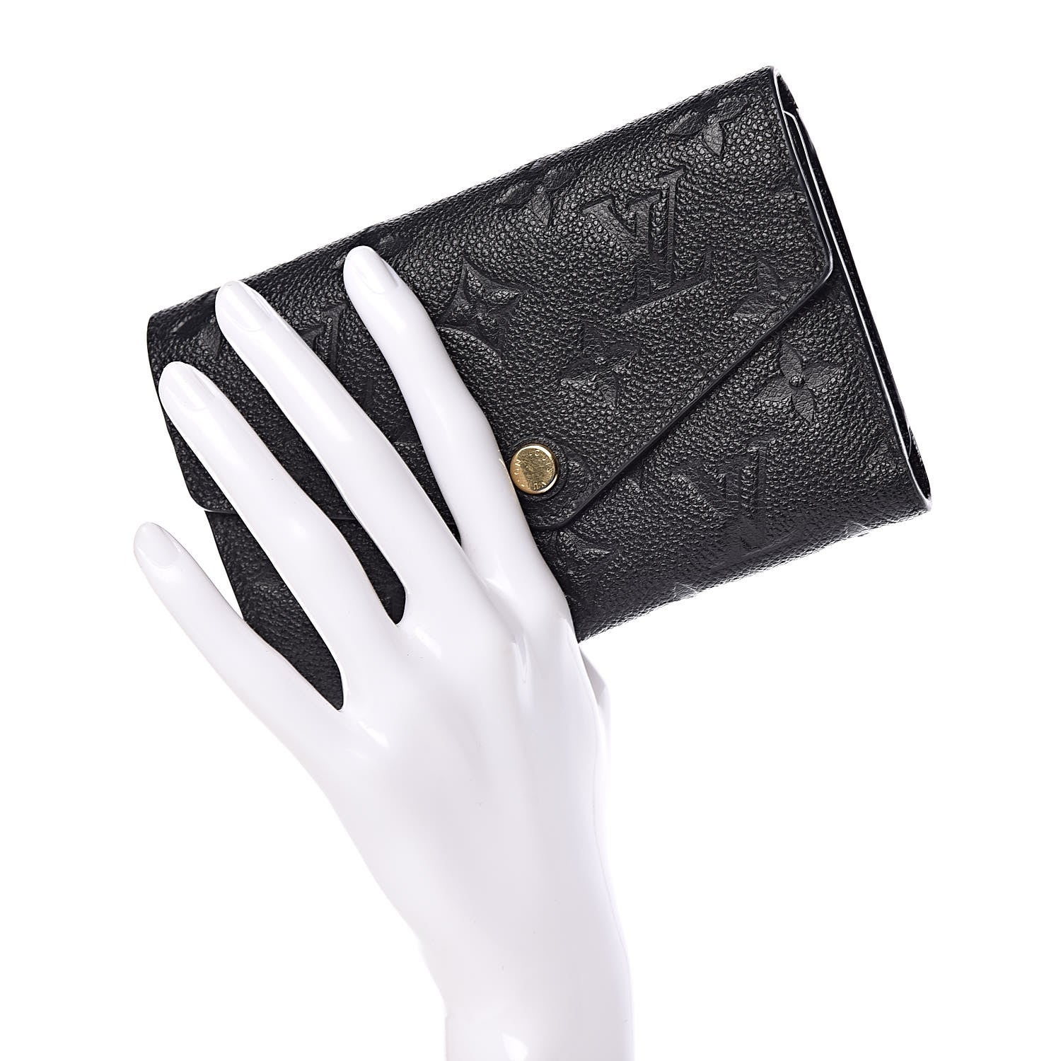 Louis Vuitton Empreinte Compact Curieuse Wallet Black 2 of 8