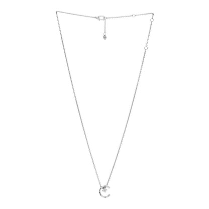 Chanel 18K White Gold Diamond Coco Crush C Necklace 3 of 5
