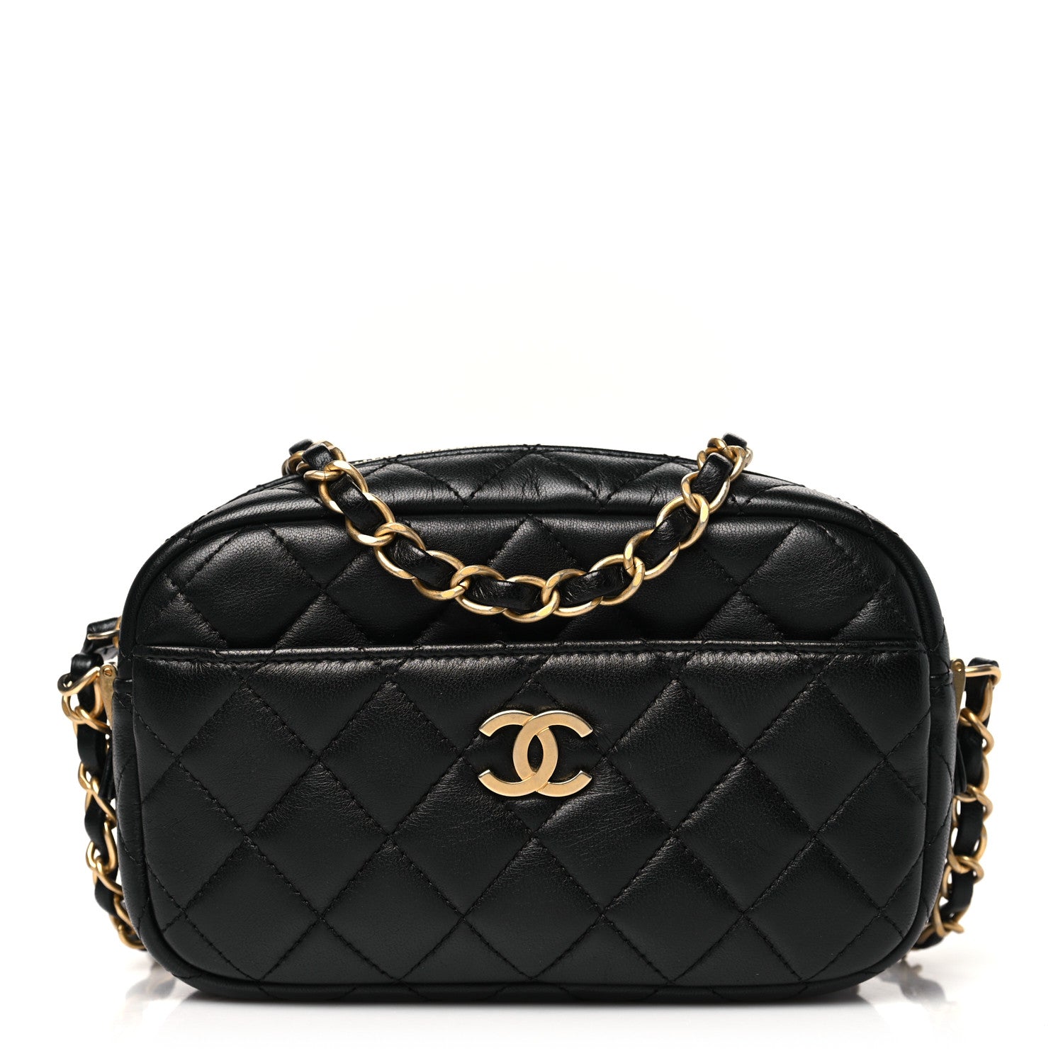 Chanel Lambskin Quilted Small Timeless Camera Case Black 1 of 10