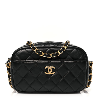 Chanel Lambskin Quilted Small Timeless Camera Case Black 1 of 10