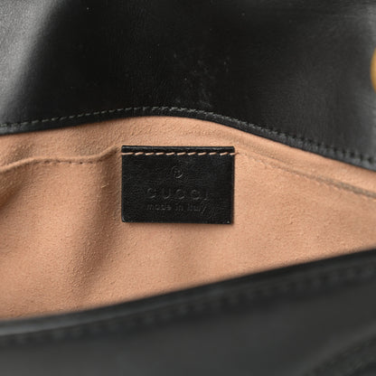 Gucci Calfskin Matelasse Mini GG Marmont Shoulder Bag Black 6 of 14