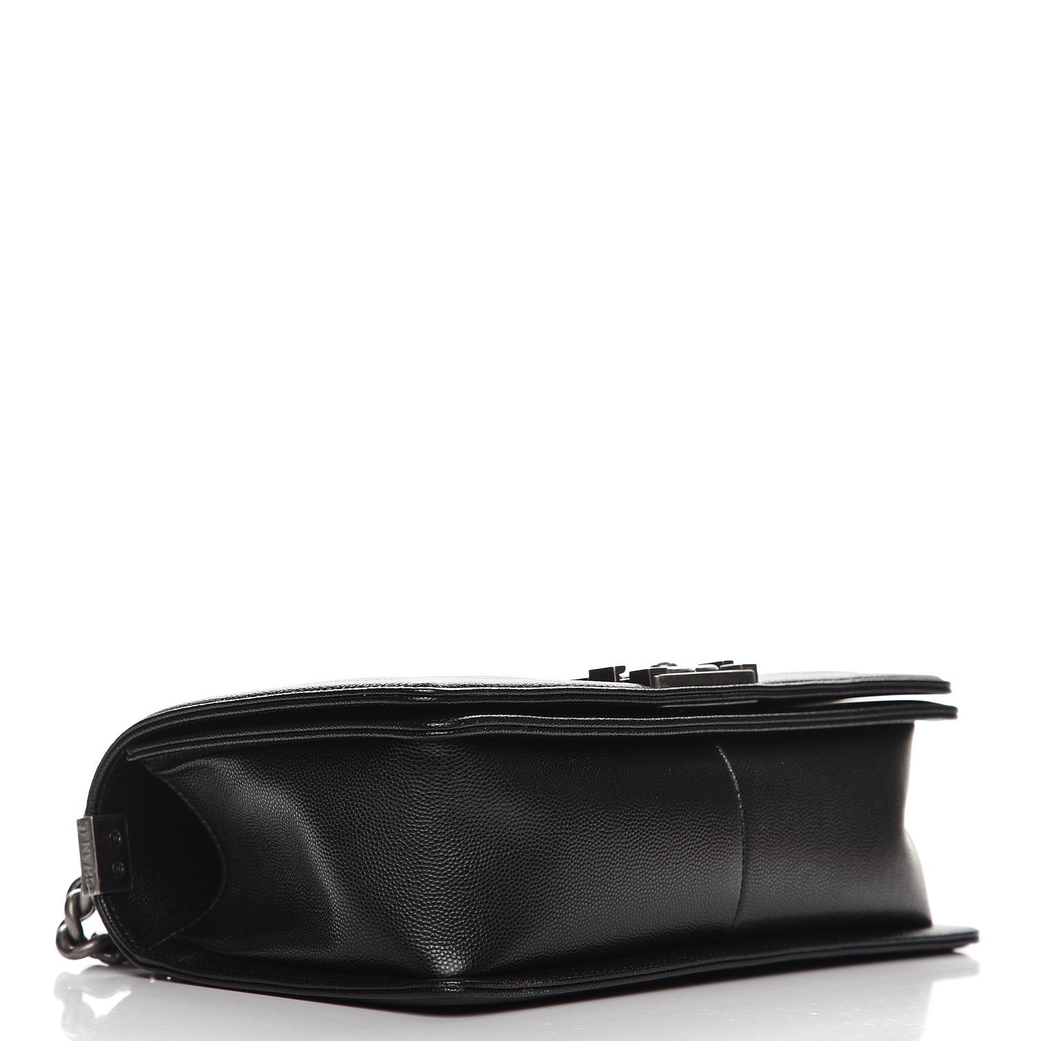 Chanel Caviar Chevron Quilted Medium Boy Flap Black 4 of 8