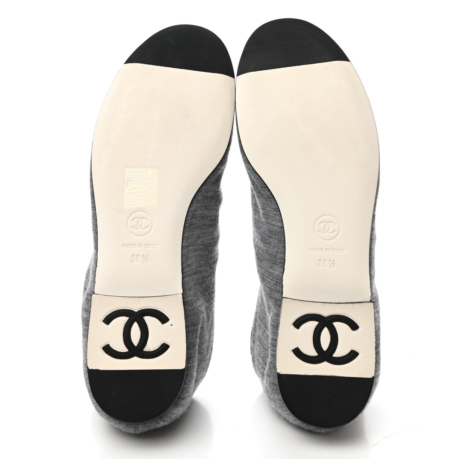 Chanel Cap Toe CC Lace Up 38.5 Grey 5 of 9