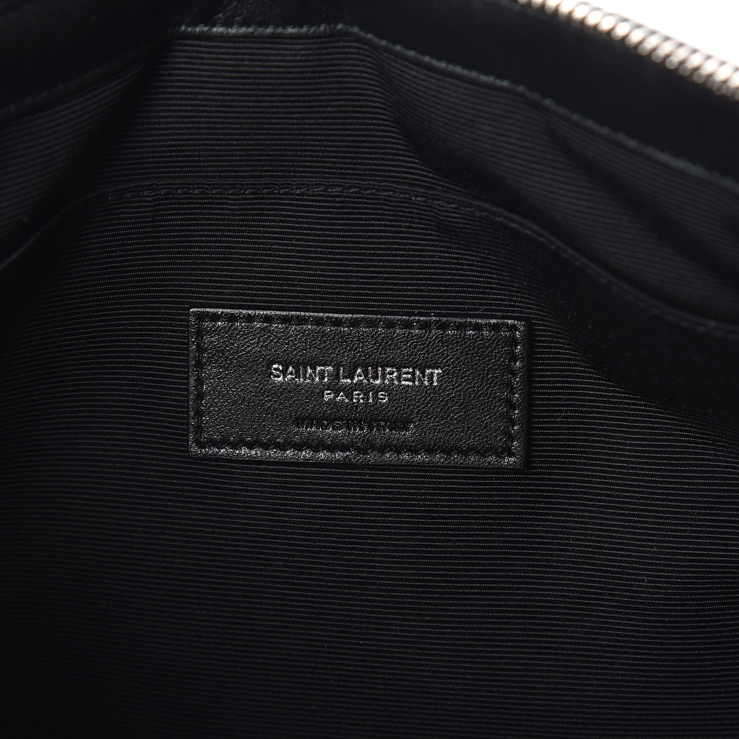 Calfskin Matelasse Monogram Cassandre Tablet Pouch Black