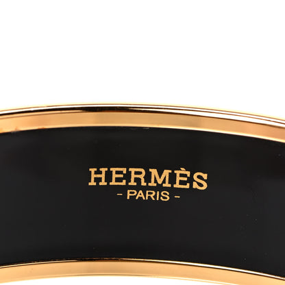 Hermes Enamel Printed Wide Caleche Bracelet 65 Capucine 4 of 5