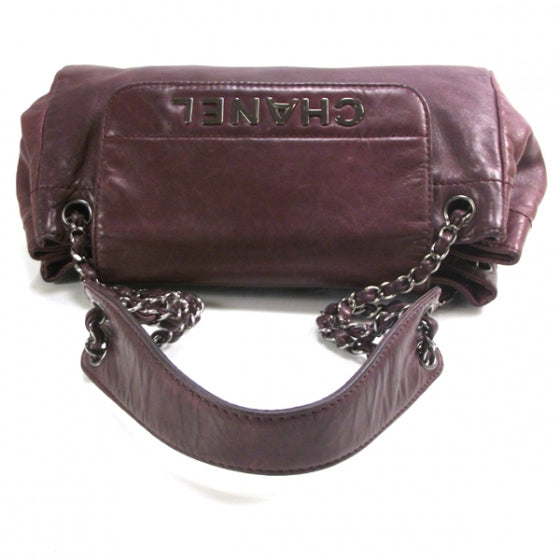 Chanel Leather Lax E/W Flap Purple 6 of 11
