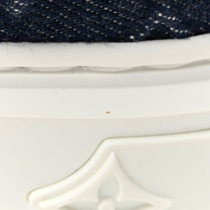 Louis Vuitton LOUIS VUITTON Denim Monogram Debossed Time Out Sneakers 39 Blue 14 of 16