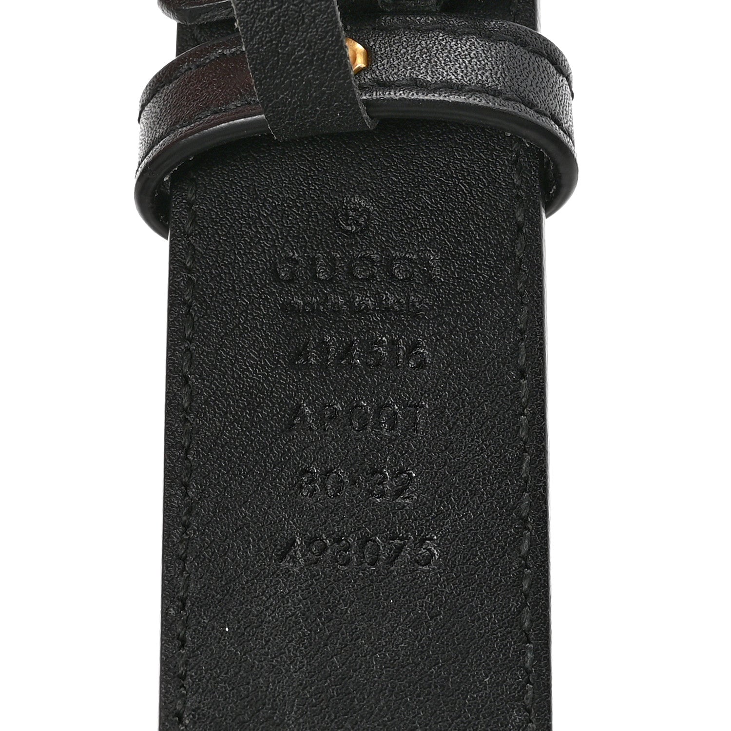Gucci Calfskin Double G 30mm Belt 80 32 Black 5 of 6